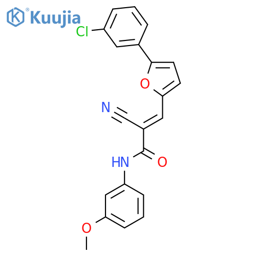(2E)-3-5-(3-chlorophenyl)furan-2-yl-2-cyano-N-(3-methoxyphenyl)prop-2-enamide structure
