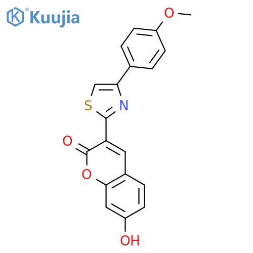 7-hydroxy-3-4-(4-methoxyphenyl)-1,3-thiazol-2-yl-2H-chromen-2-one structure