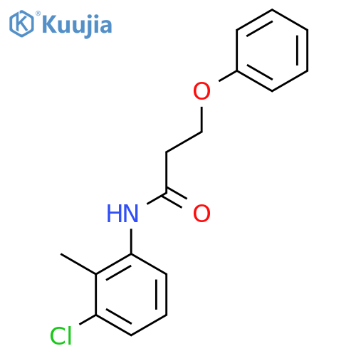 N-(3-chloro-2-methylphenyl)-3-phenoxypropanamide structure