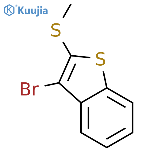 Benzo[b]thiophene, 3-bromo-2-(methylthio)- structure