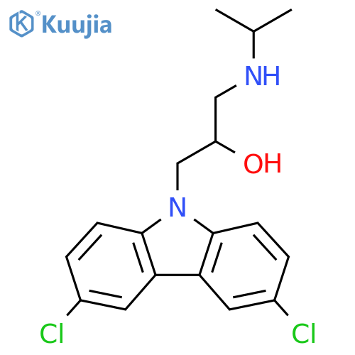 1-(3,6-dichloro-9H-carbazol-9-yl)-3-[(propan-2-yl)amino]propan-2-ol structure