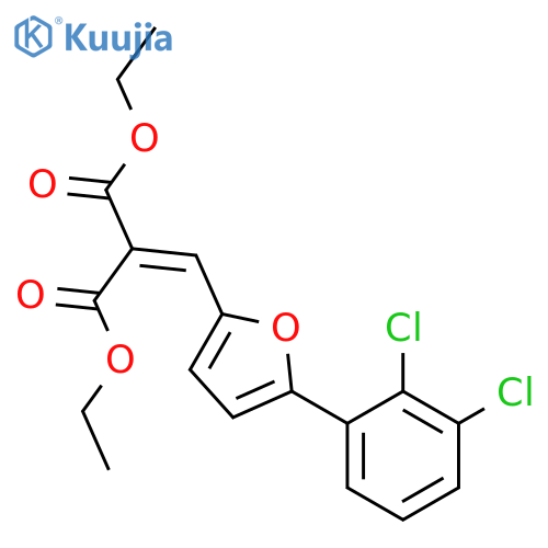 2-[5-(2,3-Dichloro-phenyl)-furan-2-ylmethylene]-malonic acid diethyl ester structure