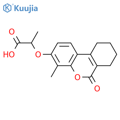 2-(4-Methyl-6-oxo-7,8,9,10-tetrahydro-6H-benzocchromen-3-yl)oxypropanoic Acid structure