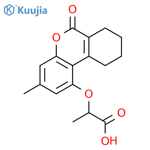 2-(3-Methyl-6-oxo-7,8,9,10-tetrahydro-6H-benzocchromen-1-yl)oxypropanoic Acid structure