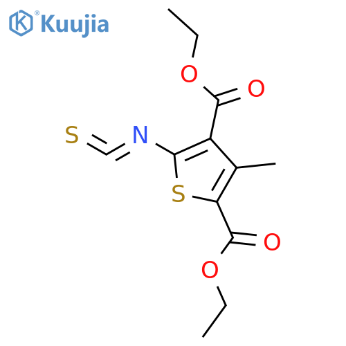 Diethyl 5-isothiocyanato-3-methylthiophene-2,4-dicarboxylate structure