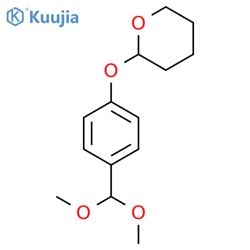 2H-Pyran, 2-[4-(dimethoxymethyl)phenoxy]tetrahydro- structure