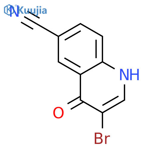 3-Bromo-4-oxo-1,4-dihydro-quinoline-6-carbonitrile structure
