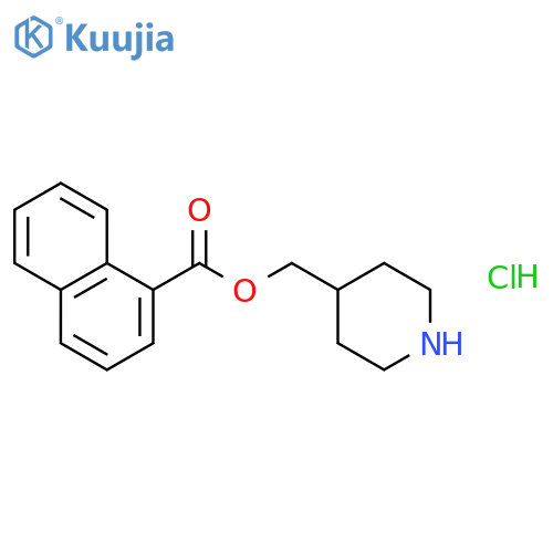 1-Naphthalenecarboxylic acid, 4-piperidinylmethyl ester, hydrochloride structure