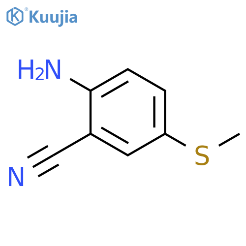 2-amino-5-(methylsulfanyl)benzonitrile structure