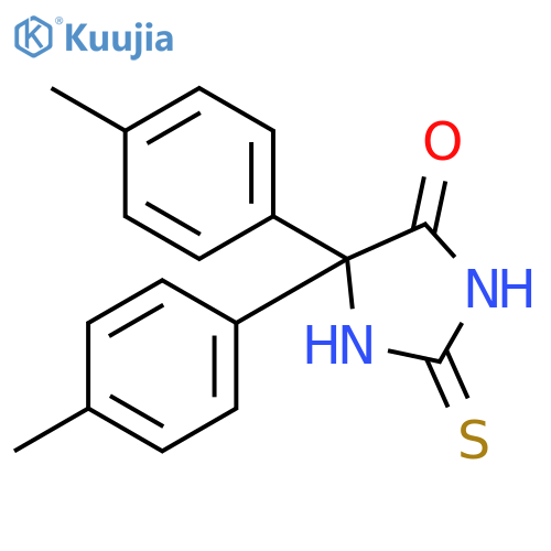 4-Imidazolidinone, 5,5-bis(4-methylphenyl)-2-thioxo- structure