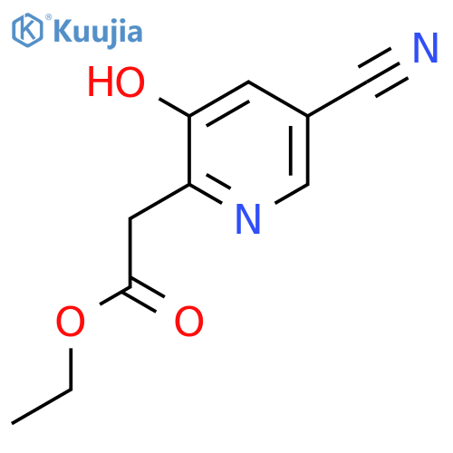 Ethyl 5-cyano-3-hydroxypyridine-2-acetate structure
