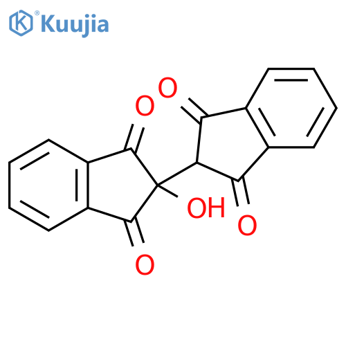 [2,2'-Bi-1H-indene]-1,1',3,3'(2H,2'H)-tetrone, 2-hydroxy- structure