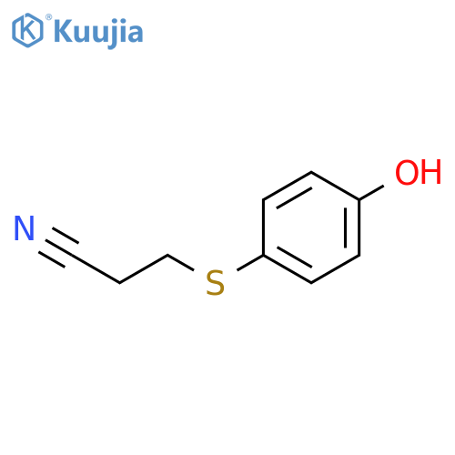 Propanenitrile, 3-[(4-hydroxyphenyl)thio]- structure