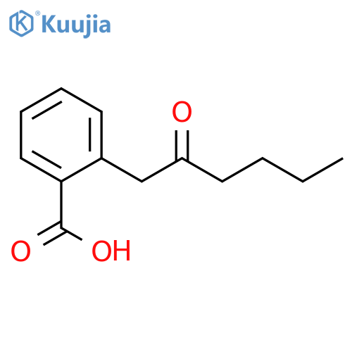Benzoic acid, 2-(2-oxohexyl)- structure