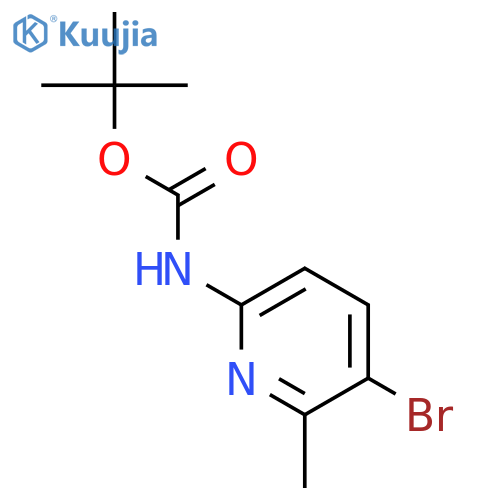 Carbamic acid,N-(5-bromo-6-methyl-2-pyridinyl)-,1,1-dimethylethyl ester structure