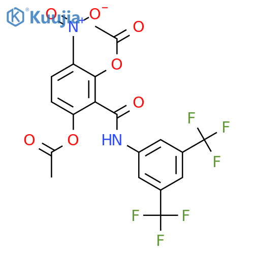 Benzamide,2,6-bis(acetyloxy)-N-[3,5-bis(trifluoromethyl)phenyl]-3-nitro- structure
