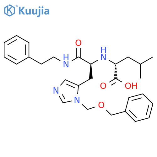 D-Leucine,N-[(1S)-2-oxo-2-[(2-phenylethyl)amino]-1-[[1-[(phenylmethoxy)methyl]-1H-imidazol-5-yl]methyl]ethyl]- structure