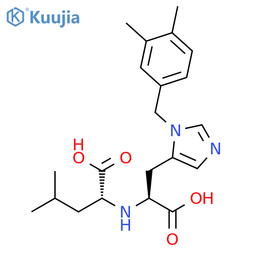 L-Histidine,N-[(1R)-1-carboxy-3-methylbutyl]-3-[(3,4-dimethylphenyl)methyl]- structure