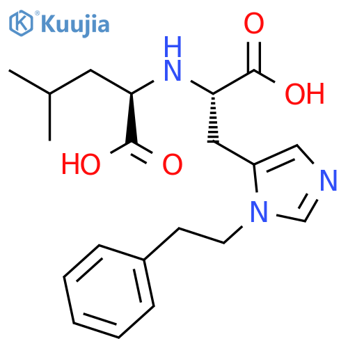 L-Histidine, N-[(1R)-1-carboxy-3-methylbutyl]-3-(2-phenylethyl)- structure