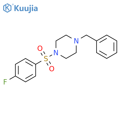 1-benzyl-4-(4-fluorobenzenesulfonyl)piperazine structure