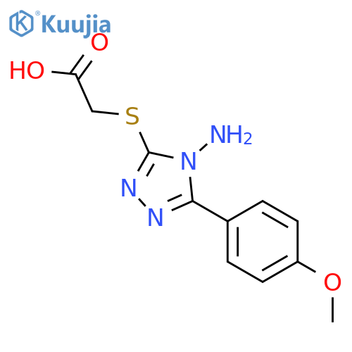 2-{4-amino-5-(4-methoxyphenyl)-4H-1,2,4-triazol-3-ylsulfanyl}acetic acid structure