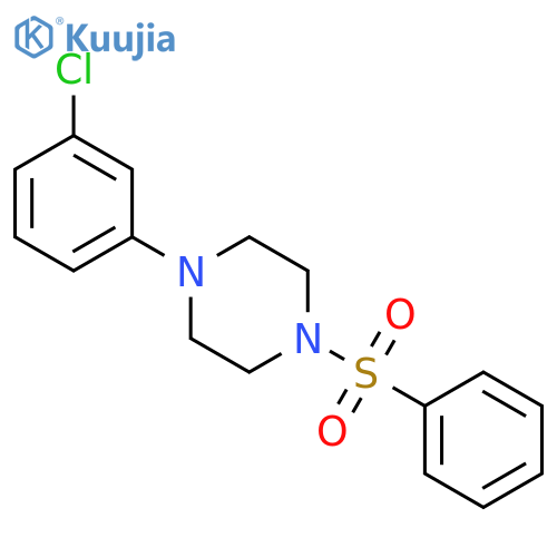 1-(3-chlorophenyl)-4-(phenylsulfonyl)piperazine structure