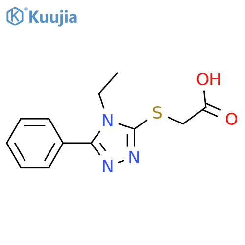 2-(4-Ethyl-5-phenyl-4H-1,2,4-triazol-3-yl)sulfanylacetic Acid structure