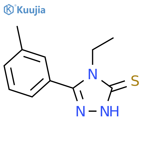 4-ethyl-5-(3-methylphenyl)-4H-1,2,4-triazole-3-thiol structure