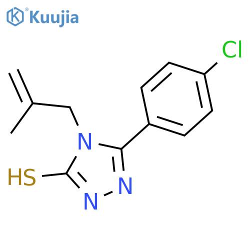 5-(4-chlorophenyl)-4-(2-methylprop-2-en-1-yl)-4H-1,2,4-triazole-3-thiol structure