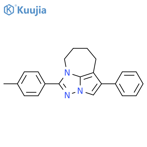 2-(4-methylphenyl)-6-phenyl-1,3,4-triazatricyclo5.4.1.0^{4,12}dodeca-2,5,7(12)-triene structure