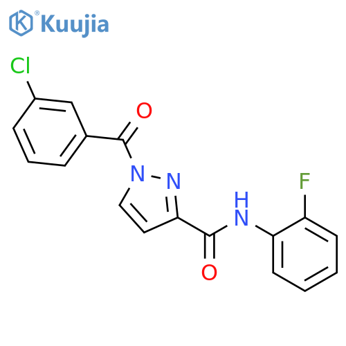 1-(3-Chloro-benzoyl)-1H-pyrazole-3-carboxylic acid (2-fluoro-phenyl)-amide structure
