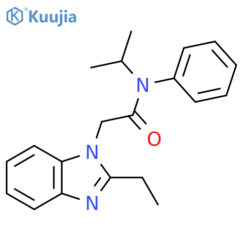2-(2-ethylbenzimidazol-1-yl)-N-phenyl-N-propan-2-ylacetamide structure