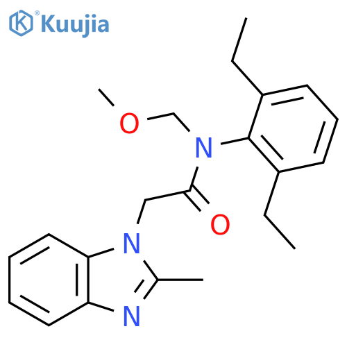N-(2,6-diethylphenyl)-N-(methoxymethyl)-2-(2-methyl-1H-1,3-benzodiazol-1-yl)acetamide structure