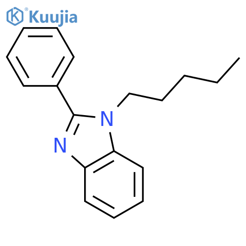 1-pentyl-2-phenyl-1H-1,3-benzodiazole structure