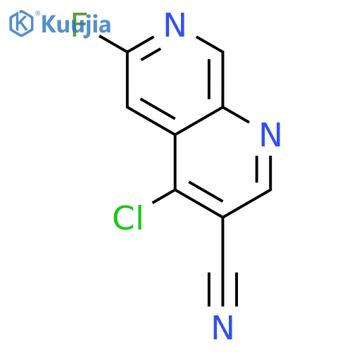 4-chloro-6-fluoro-1,7-naphthyridine-3-carbonitrile structure