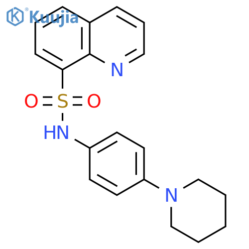 N-4-(piperidin-1-yl)phenylquinoline-8-sulfonamide structure