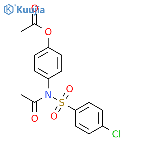 4-N-(4-chlorobenzenesulfonyl)acetamidophenyl acetate structure