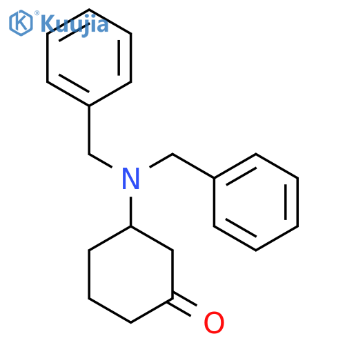 Cyclohexanone, 3-[bis(phenylmethyl)amino]- structure