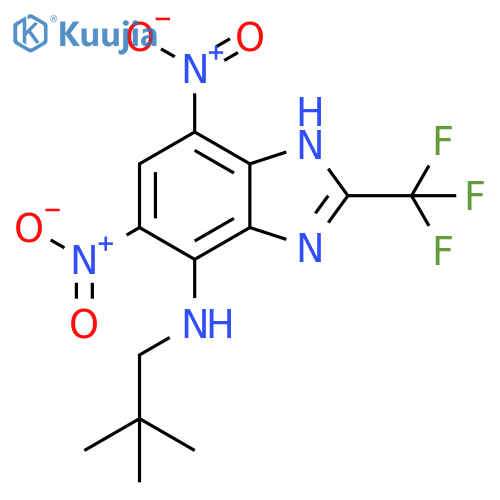 1H-Benzimidazol-4-amine,N-(2,2-dimethylpropyl)-5,7-dinitro-2-(trifluoromethyl)- structure