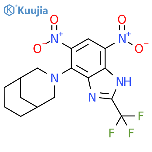 3-Azabicyclo[3.3.1]nonane,3-[5,7-dinitro-2-(trifluoromethyl)-1H-benzimidazol-4-yl]- structure