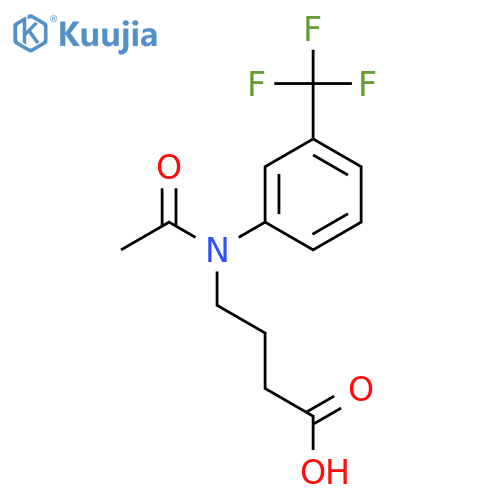 Butanoic acid,4-[acetyl[3-(trifluoromethyl)phenyl]amino]- structure