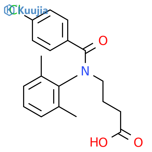 Butanoic acid,4-[(4-chlorobenzoyl)(2,6-dimethylphenyl)amino]- structure