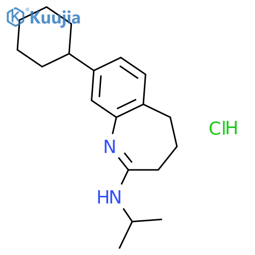 3H-1-Benzazepin-2-amine,8-cyclohexyl-4,5-dihydro-N-(1-methylethyl)-, hydrochloride (1:1) structure