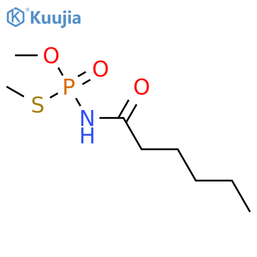 Phosphoramidothioicacid, (1-oxohexyl)-, O,S-dimethyl ester (9CI) structure