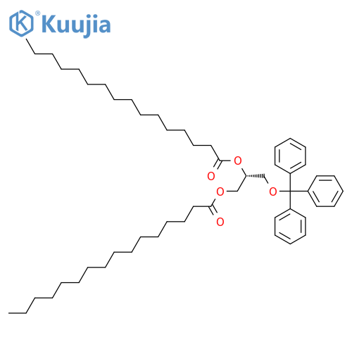 [(2R)-2-Hexadecanoyloxy-3-trityloxypropyl] hexadecanoate structure