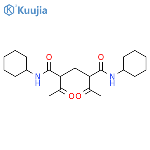 alpha,alpha'-diacetyl-n,n'-dicyclohexyl-glutaramide structure