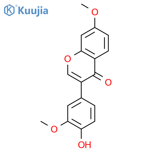 4H-1-Benzopyran-4-one,3-(4-hydroxy-3-methoxyphenyl)-7-methoxy- structure