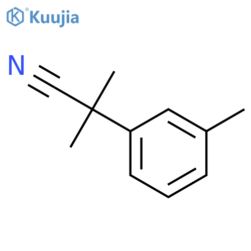 2-methyl-2-(3-methylphenyl)propanenitrile structure