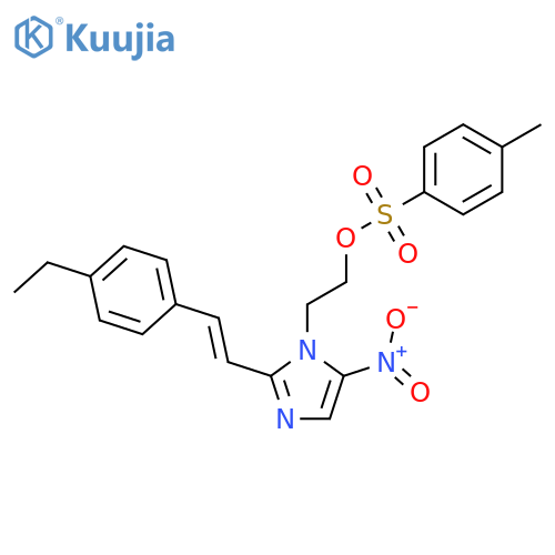 1H-Imidazole-1-ethanol,2-[2-(4-ethylphenyl)ethenyl]-5-nitro-, 1-(4-methylbenzenesulfonate) structure