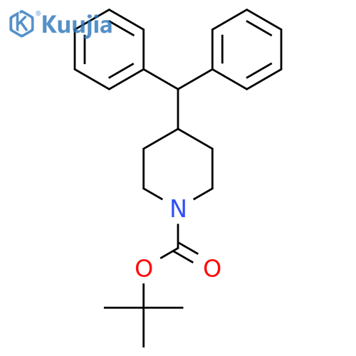 1-Piperidinecarboxylic acid, 4-(diphenylmethyl)-, 1,1-dimethylethyl ester structure